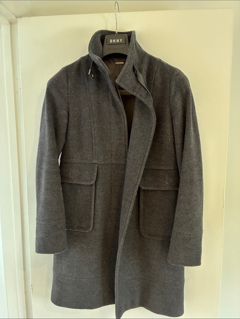 MARELLA Charcoal Gray Wool Pea Coat